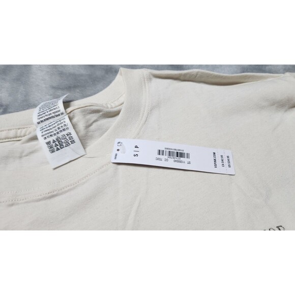Victoria's Secret Ivory Small Lake Tahoe Campus Cotton Tee NWT - Picture 4 of 8